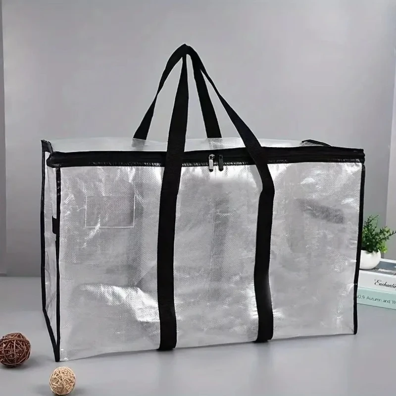 Sac de rangement de couette de grande capacité, sac de tri de vêtements de couette Transparent, sac d’emballage mobile pour bagages, artefact spécial Sac de rangement de couette de grande capacité, sac de tri de vêtements de couette Transparent, sac d’emballage mobile pour bagages, artefact spécial
