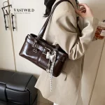 Sac à bandoulière Design avec boucle de ceinture pour femmes, sacs à main de luxe de styliste, fourre-tout de marque à la mode avec pendentif, nouvelle collection 2025