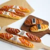 mini jeu de nourriture miniature en résine, mignon, maison de poupée, sac à pain baguette pour accessoires de poupée, cadeau de noël pour fille, 1/6