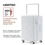 LIGHTGO 20 26 Valise rigide 28 pouces avec chargeur USB, serrure TSA, 8 roues (cabine 20 pouces, bagage de 23 kg vérifié 26/28 pouces)