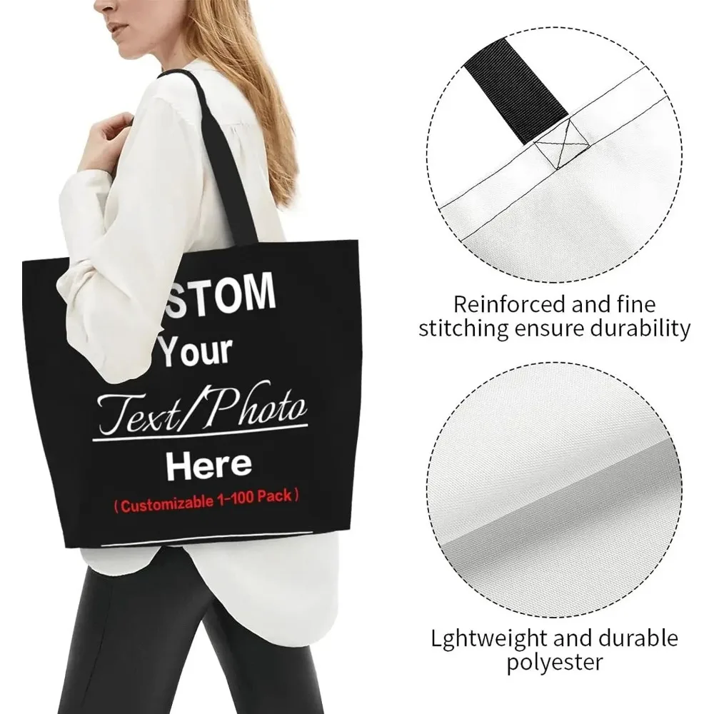 sac fourre tout personnalisé concevoir votre propre sac à main pour femmes, sac à bandoulière décontracté, grands sacs de courses pour le travail, les voyages, la plage