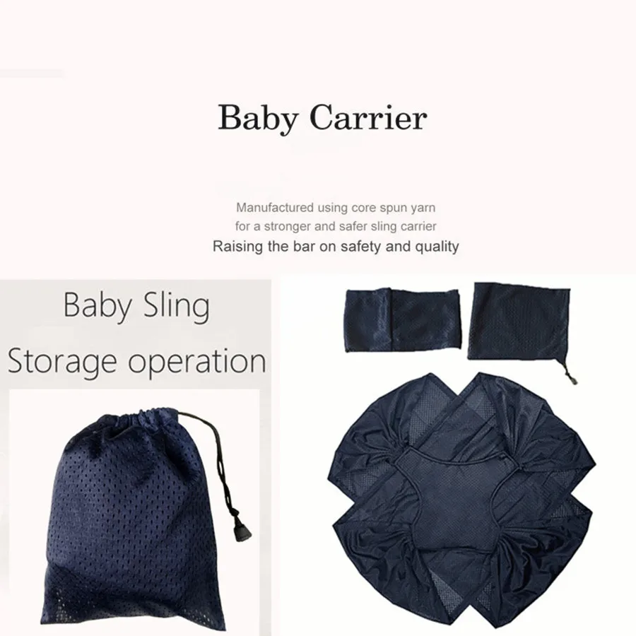 le sac à dos pour bébé conforme à la ergonomie, adapté aux parents en plein air avec des sangles de sac à dos, un sac pour nouveau né, une écharpe pour bébé en forme de x