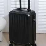 Valise à coque rigide de 20 pouces, grande capacité, boîtier de chariot de voyage pour étudiants, fermeture éclair avec verrouillage par mot de passe, matériau Abs + PC durable, poignée en fer et aluminium, roue rotative