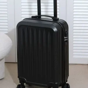Valise à coque rigide de 20 pouces, grande capacité, boîtier de chariot de voyage pour étudiants, fermeture éclair avec verrouillage par mot de passe, matériau Abs + PC durable, poignée en fer et aluminium, roue rotative