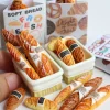 Mini jeu de nourriture Miniature en résine, mignon, maison de poupée, sac à pain Baguette pour accessoires de poupée, cadeau de noël pour fille, 1/6 Mini jeu de nourriture Miniature en résine, mignon, maison de poupée, sac à pain Baguette pour accessoires de poupée, cadeau de noël pour fille, 1/6