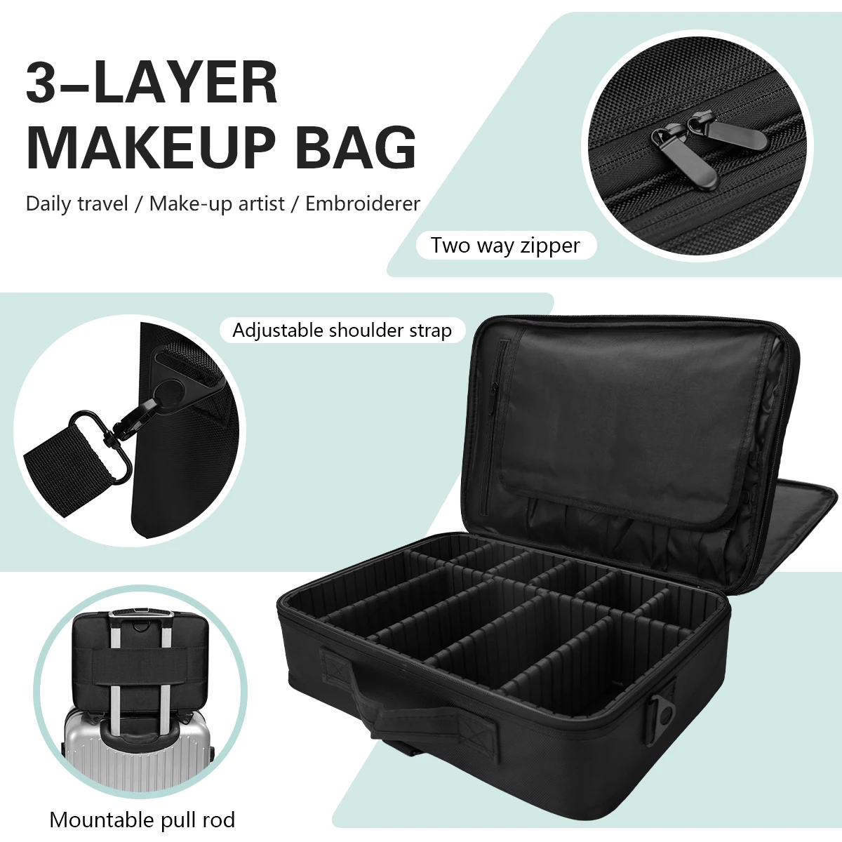 Sac à dos portable pour salon de coiffure, sac à main pour barbier, sac de maquillage pour coiffeur, peut accueillir des bagages, grande capacité de stockage, sac de coiffure pour gril Sac à dos portable pour salon de coiffure, sac à main pour barbier, sac de maquillage pour coiffeur, peut accueillir des bagages, grande capacité de stockage, sac de coiffure pour gril