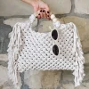 sac fourre tout de grande capacité pour femme, sac à main de créateur de luxe pour femme, sac à main avec perles décoratives, sac de plage pour femme, 2024