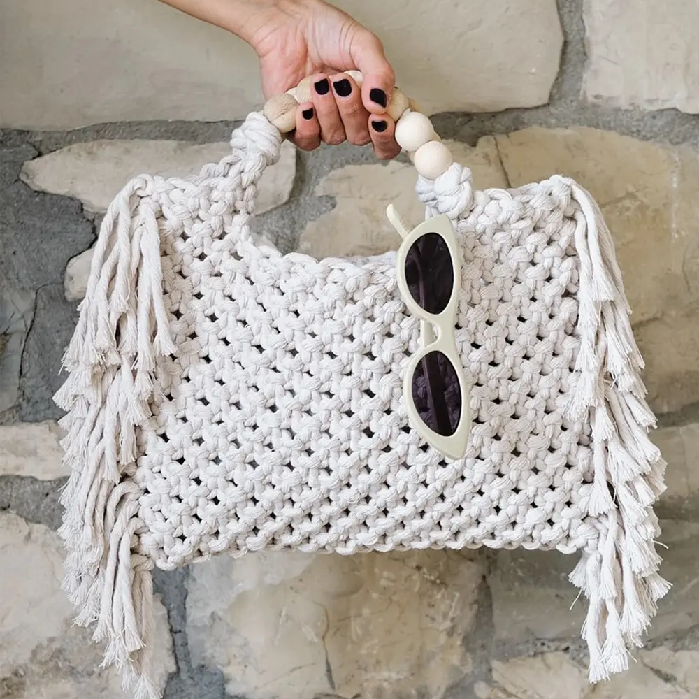 sac fourre tout de grande capacité pour femme, sac à main de créateur de luxe pour femme, sac à main avec perles décoratives, sac de plage pour femme, 2024