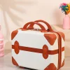 valise de maquillage vintage portable pour garçons et filles, étui de voyage extérieur, grande capacité, 14 ", nouveau