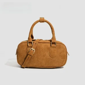 2025New Boston Bag pour femmes, sac à bandoulière en Faux daim, sac de Bowling, sac à main décontracté pour femmes Shopping Trip automne et 2025New Boston Bag pour femmes, sac à bandoulière en Faux daim, sac de Bowling, sac à main décontracté pour femmes Shopping Trip automne et