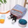 sac cosmétique carré en maille, sac de rangement cosmétique carré portable avec multi poches, sac de rangement polyvalent pour articles divers