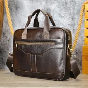 Nouveau sac à main pour hommes, sac à main rétro de bureau décontracté d’affaires de grande capacité, sac pour hommes en cuir véritable, sac de bureau, porte-documents Nouveau sac à main pour hommes, sac à main rétro de bureau décontracté d’affaires de grande capacité, sac pour hommes en cuir véritable, sac de bureau, porte-documents