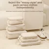ensemble de sacs de rangement pour manteaux matelassés sac de compression pour vêtements et vêtements de maison rangement de voyage boîte à bagages portable