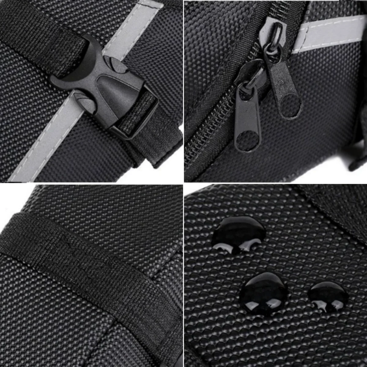 sac de selle de vélo anti éclaboussures | convient aux vélos de route, vtt et de gravier | pack sous assise réfléchissant avec clip rapide