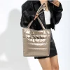 sacs pour femmes hiver vers le bas sacs à main coton rembourré espace mobile brillant femme polyester épaule sac à main pas cher bolsas para mujeres