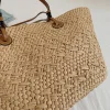 sac fourre tout tissé pour femmes, sac à bandoulière de grande capacité, sac à main tissé simple, pochette fourre tout, sac hobo chic pour voyage en plein air