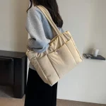 Sac fourre-tout matelassé en diamant – Nouveau sac à bandoulière haut de gamme de grande capacité automne/hiver pour femmes, sac pour ordinateur portable pour classe
