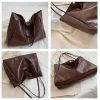 sac fourre tout en cuir pu souple pour femmes, pochette sous les bras de grande capacité, sac à bandoulière rétro décontracté, sacs seau portables
