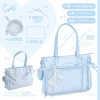 bandage bow ita sac haute capacité sous les bras sac femme douce fille transparent bolsos mujer sacs à bandoulière pour femme carré bolso