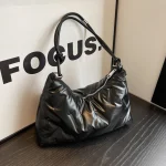 Sac fourre-tout matelassé pour femme, sac Hobo gonflé, sacs à main fourre-tout en duvet, grande capacité, rembourré, initié, décontracté, hiver, mode