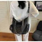 Sac à bandoulière fourre-tout, sac givré, sac de banlieue, rétro pour femmes, simple, grande capacité, résistant à l&rsquo;usure