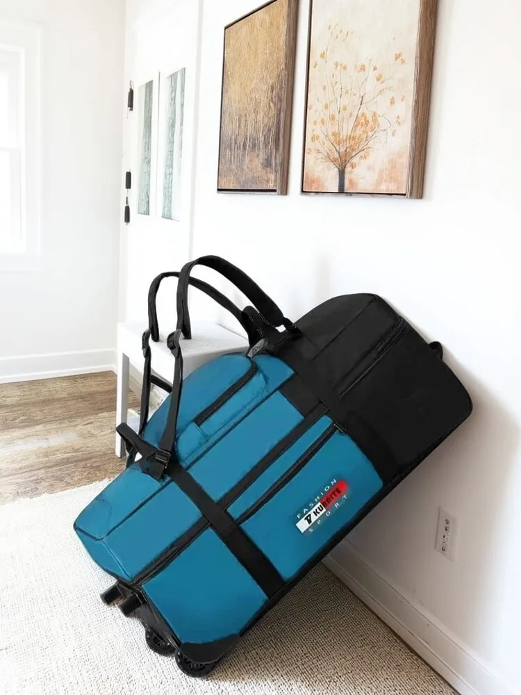 valise à dos trolley de grande capacité xx – sac à bagages de voyage pliable et durable pour hommes et femmes, mobile, camping