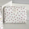 trousse de maquillage matelassée berry – joli organisateur de toilette de voyage de grande capacité pour filles, pochette cosmétique de style ins