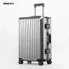 Nouveau Style tout en aluminium 20 « 24 » 28 « pouces valise de voyage continuer valise de luxe sac de chariot en métal roues universelles