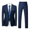 costume 6xl (blazer + pantalon), mode business décontracté, coupe cintrée pour homme de mariage, couleur unie, costume formel pour entretien professionnel complet