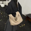 sac à bandoulière décontracté et polyvalent pour femmes, grande capacité, texture simple et élégante, sac hobo, sacs de rangement simples à bandoulière