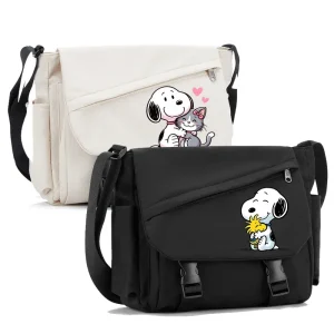 Snoopy sacs à main Sac à bandoulière grande capacité sacs à bandoulière pour adolescent filles hommes Harajuku Sac de messager étudiant sacs d&rsquo;école Sac