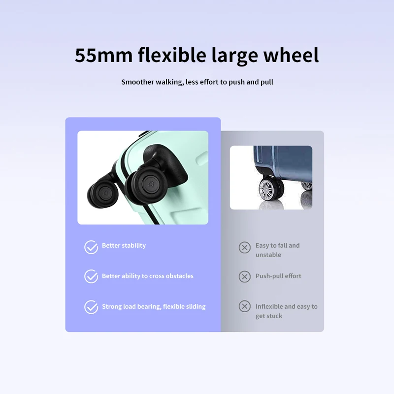 xiaomi valise valise à bagages hommes et femmes 20/24 pouces grande capacité coloré ultra léger mijia valise embarquement mot de passe boîte