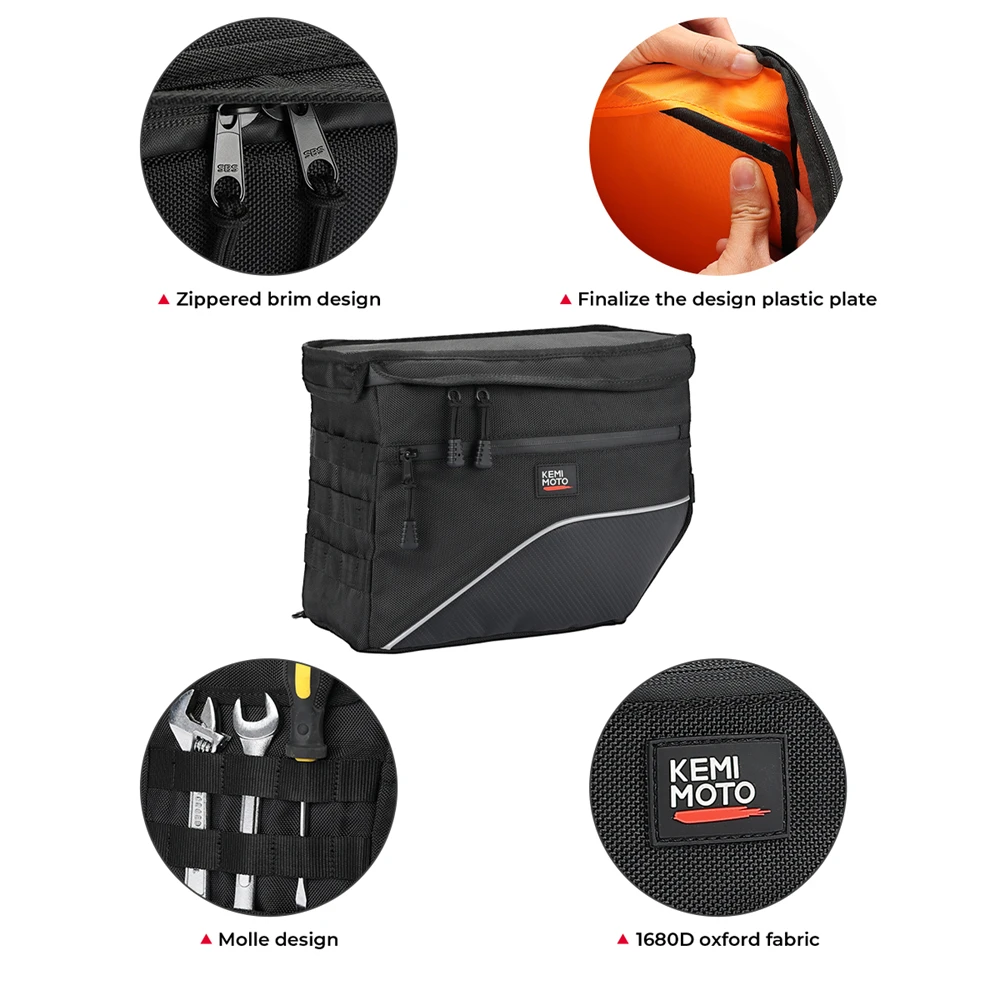 sacoches de dégager de moto universelles, jeter sur la sacoche, sacoches de scooter, sac de vélo softail sportster cruiser hurbike d343, 26l