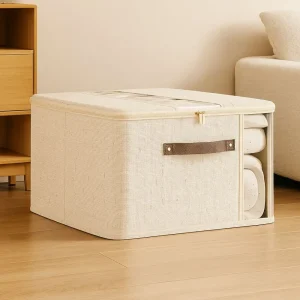 Sac de rangement pour vêtements et couettes visibles, pliable, anti-poussière, conteneur à fermeture éclair, grande capacité avec couvercle, sacs de couette pour couverture