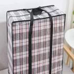 Sac imperméable pour couette de voyage à main, sac d’emballage Mobile tissé résistant à l&rsquo;humidité et à la poussière pour un rangement et un transport faciles