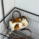 Sac à main à la mode pour femmes, sac Simple et élégant, sac d&rsquo;oreiller sous les bras, carré en crin de cheval avec fermeture éclair, sac à bandoulière Simple, nouvelle collection