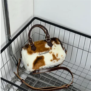 Sac à main à la mode pour femmes, sac Simple et élégant, sac d&rsquo;oreiller sous les bras, carré en crin de cheval avec fermeture éclair, sac à bandoulière Simple, nouvelle collection