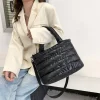 sac à main matelassé en coton matelassé pour femme, sac à main à bandoulière, sac à main rembourré, léger, nouveau, fourre tout matelassé