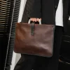 nouveau sac pour hommes rétro sacs à main en cuir grande mallette d'affaires célèbre sac à bandoulière de créateur marque de luxe sac de fichier pour les garçons cool