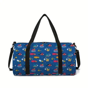 Sac à bagages de grande capacité pour camion pelle, pour garçons et filles, meilleurs cadeaux, sacs de voyage de dessin animé 3D, sac à main pour enfants