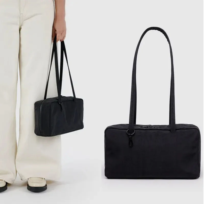 sac à bandoulière carré simple de grande capacité, sac à main en nylon à carreaux, sac de voyage en toile durable, sac de rangement à usage quotidien