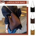 Sac à main Hobo en Faux daim pour femmes, sac à bandoulière de couleur unie, sac à main pour voyage, Shopping, usage quotidien, automne hiver