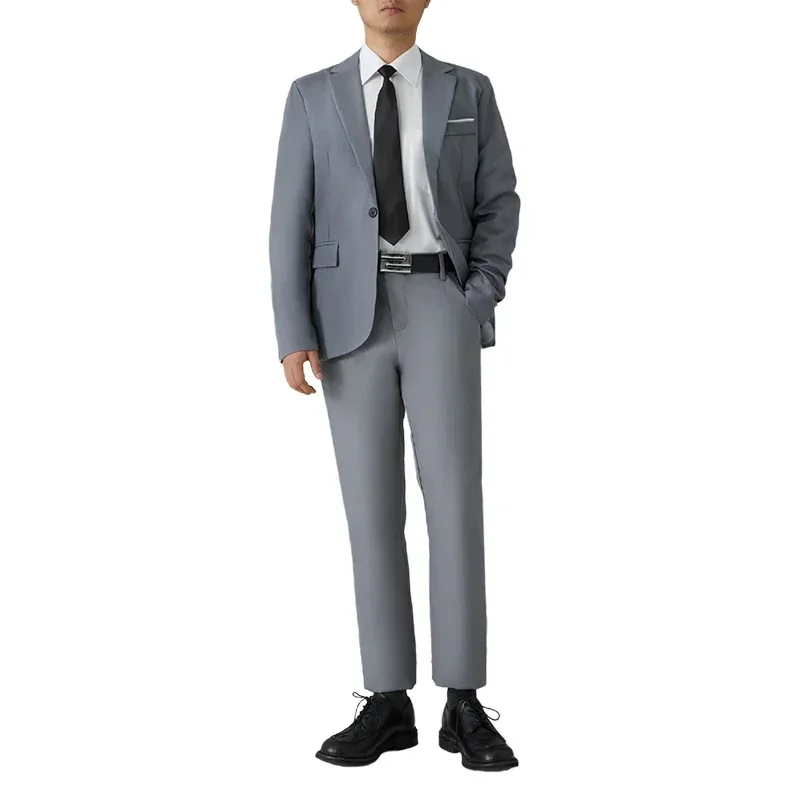 s 8xl costume hommes mode décontracté en plein air (blazer + pantalon) gentleman affaires mariage coupe ajustée formelle style britannique costume de mariage