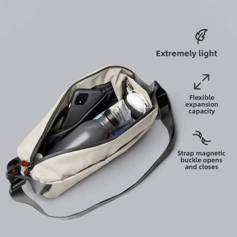 sac de poitrine portable léger de grande capacité, sac à bandoulière simple décontracté pour les déplacements et les voyages, sac à bandoulière de loisirs