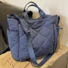 sac fourre tout matelassé pour femmes, sac à bandoulière léger et moelleux, grand sac à bandoulière rembourré, sacoche de voyage, sac de shopping d'hiver