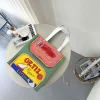 sac fourre tout chic au design sardine – durable, bandoulière fixe, sac à main de shopping sans fermeture avec poche pour accessoires