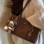 Sac fourre-tout pour femme; sac à main vintage pour les déplacements d&rsquo;automne et d&rsquo;hiver de grande capacité