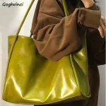 Sacs fourre-tout en cuir PU solide pour femme, sac initié, mode commpiedmont, streetwear de grande capacité, sacs à main élégants et chics