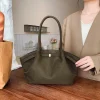 2025 sac fourre tout en daim pour femmes avec poche intérieure sac sous les bras grande capacité sacs cartable de couleur unie pour le travail sacs à main de voyage sacs à main