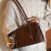 sac fourre tout pour femme; sac à main vintage pour les déplacements d'automne et d'hiver de grande capacité